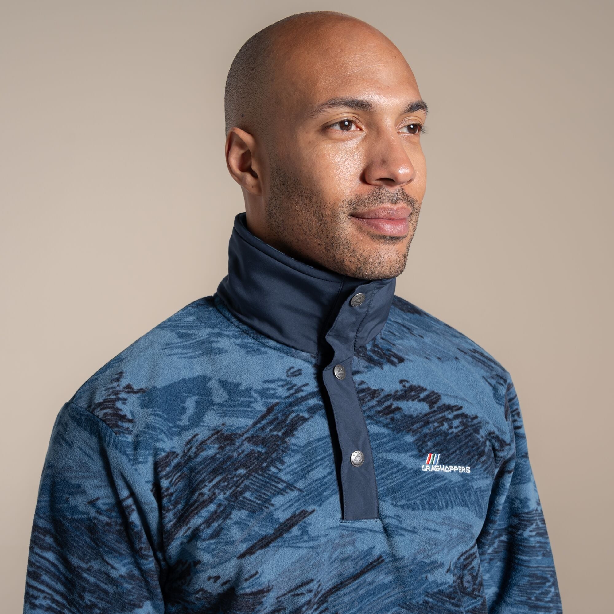 Craghoppers Dewlish II Overhead Fleece - Poseidon Blue Print