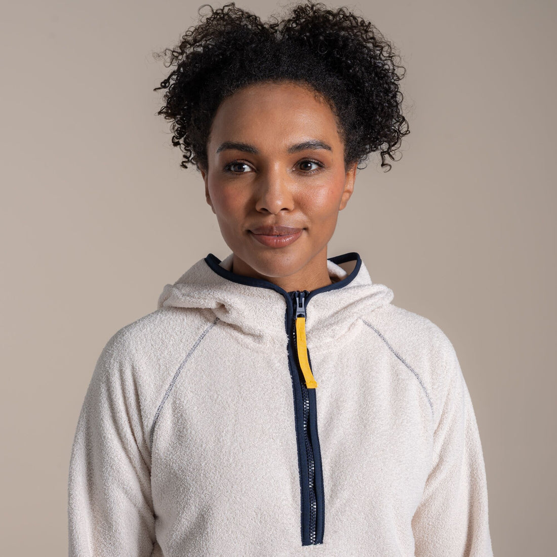 Craghoppers Laia Hooded Half Zip - Ecru Print