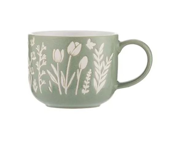 Mason Cash In The Meadow Green Tulip Mug 400ml