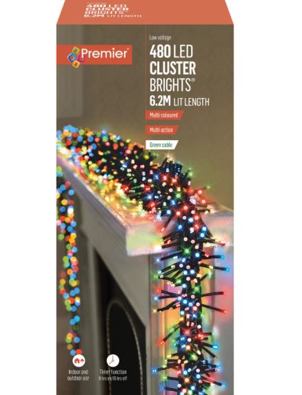 480 LED Multi-Action Clusterbrights - Multi-Coloured