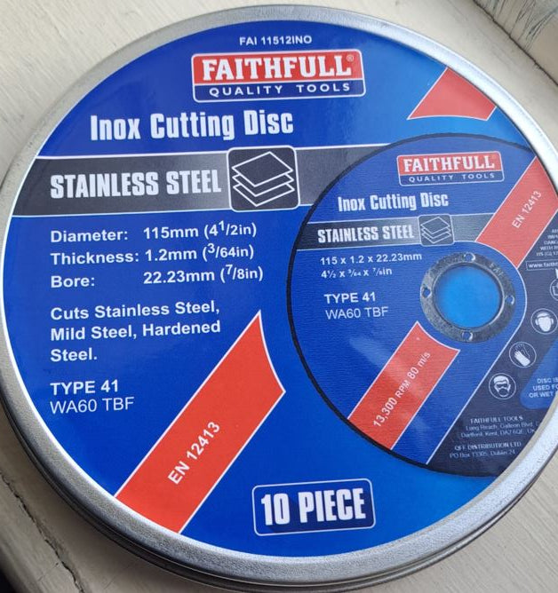 Faithfull Inox Cutting Discs 115mm (4.5")
