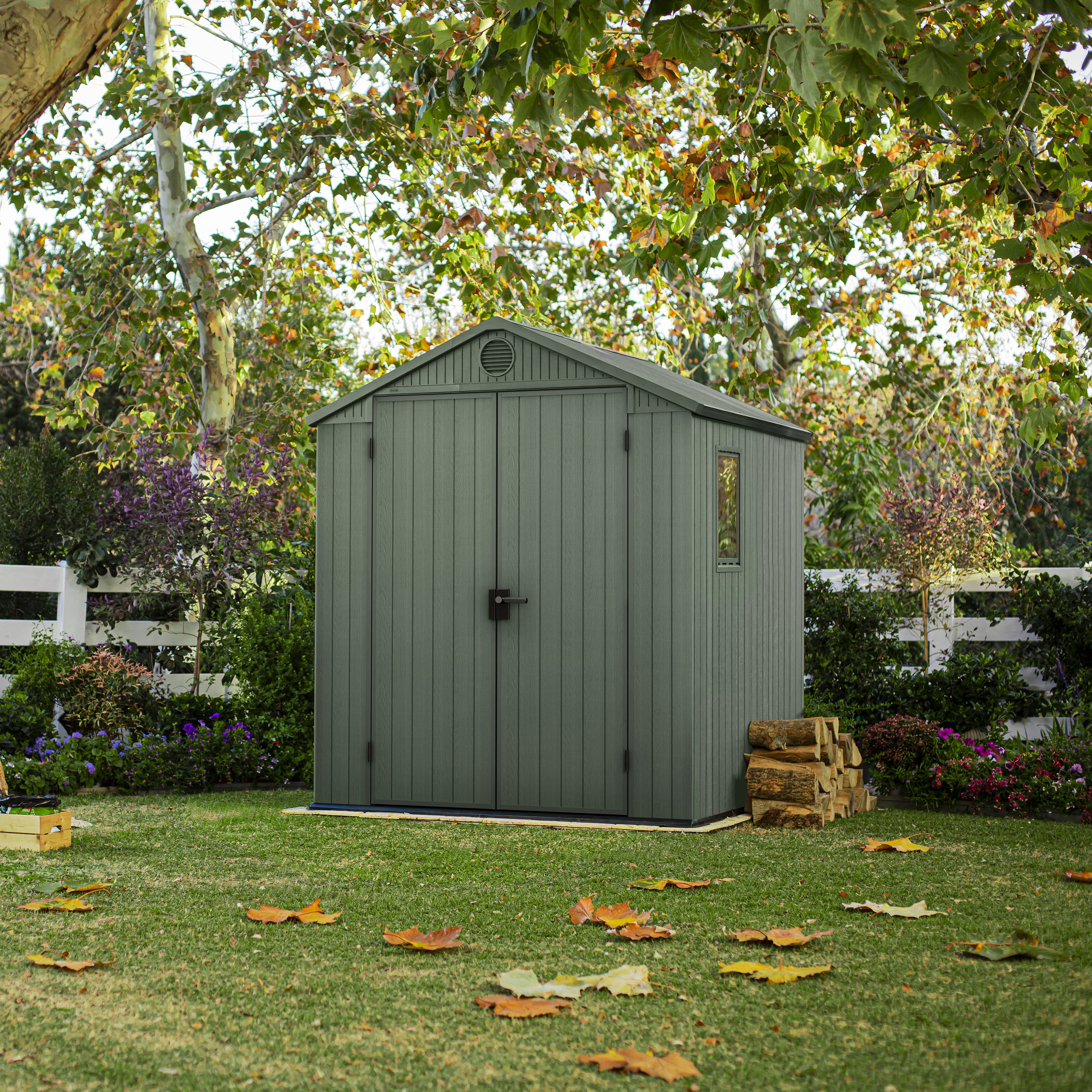 Darwin Wood Effect Garden Shed - 6x6ft