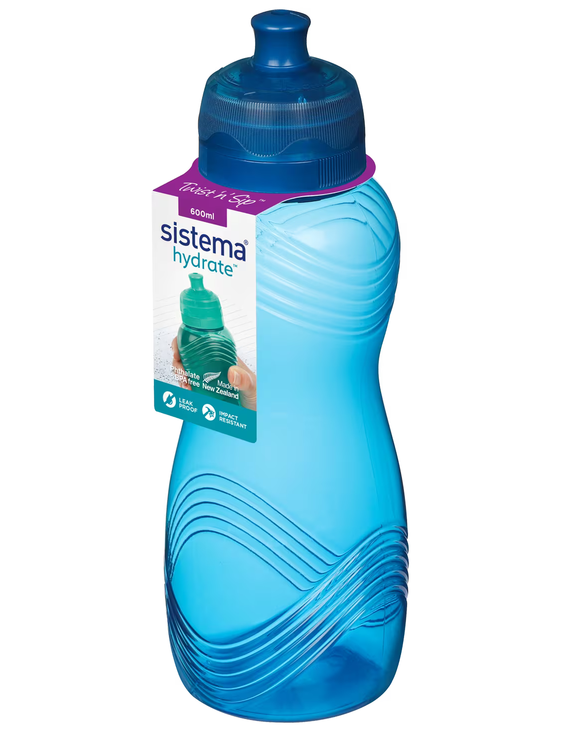 Sistema Twist N Sip 600ml Wave Bottle