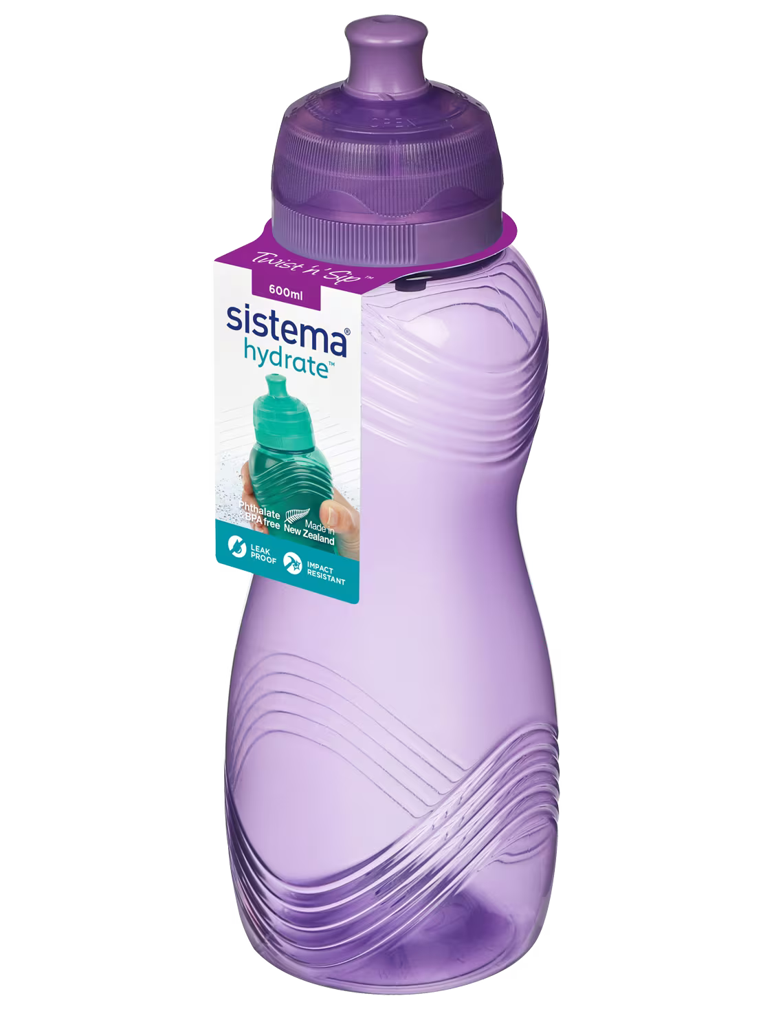 Sistema Twist N Sip 600ml Wave Bottle