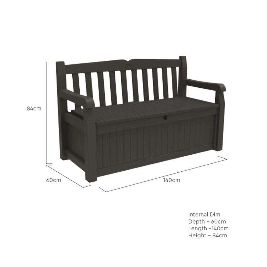 Eden Storage Garden Bench 265L