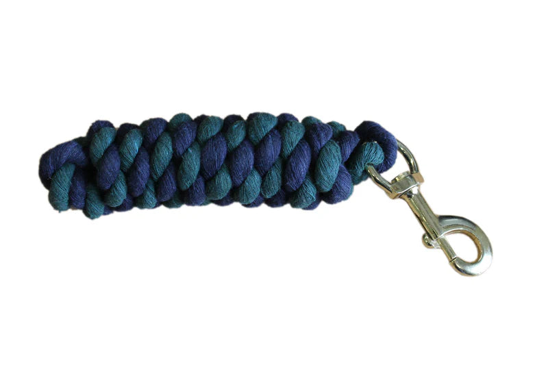 COTTON TRIGGER HOOK LEADROPE NAVY/GREEN