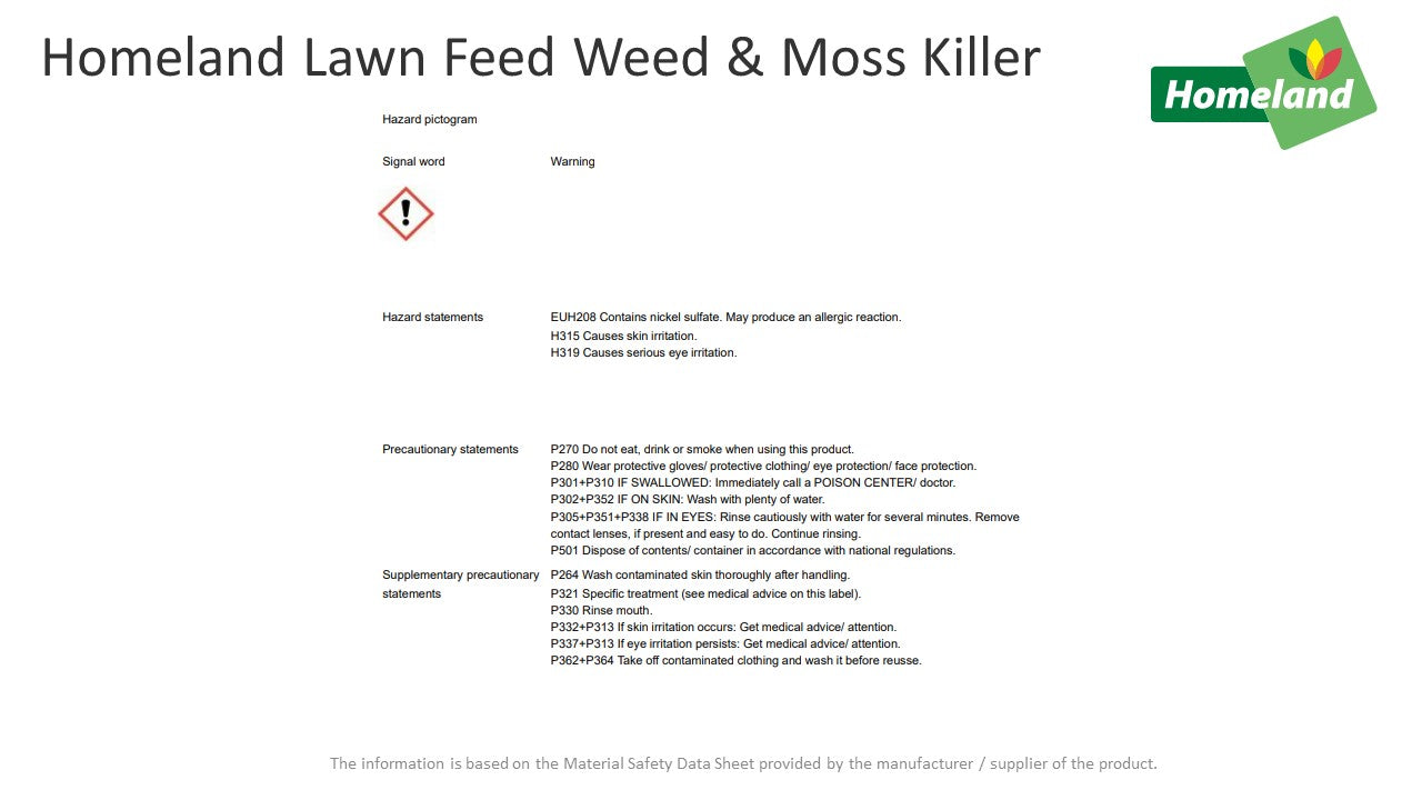 Homeland Lawn Feed Weed & Moss Killer