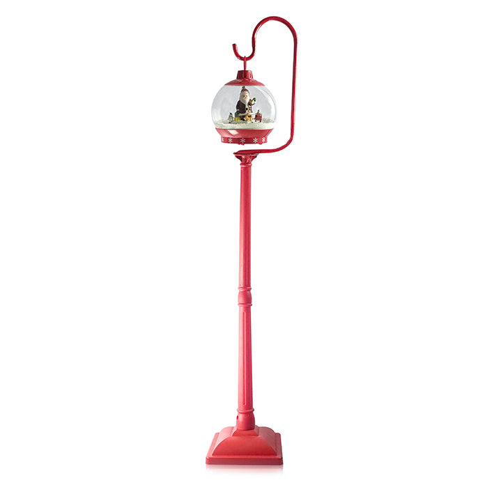 1.6m Battery Operated Lit Red Music Rotating Lantern Red