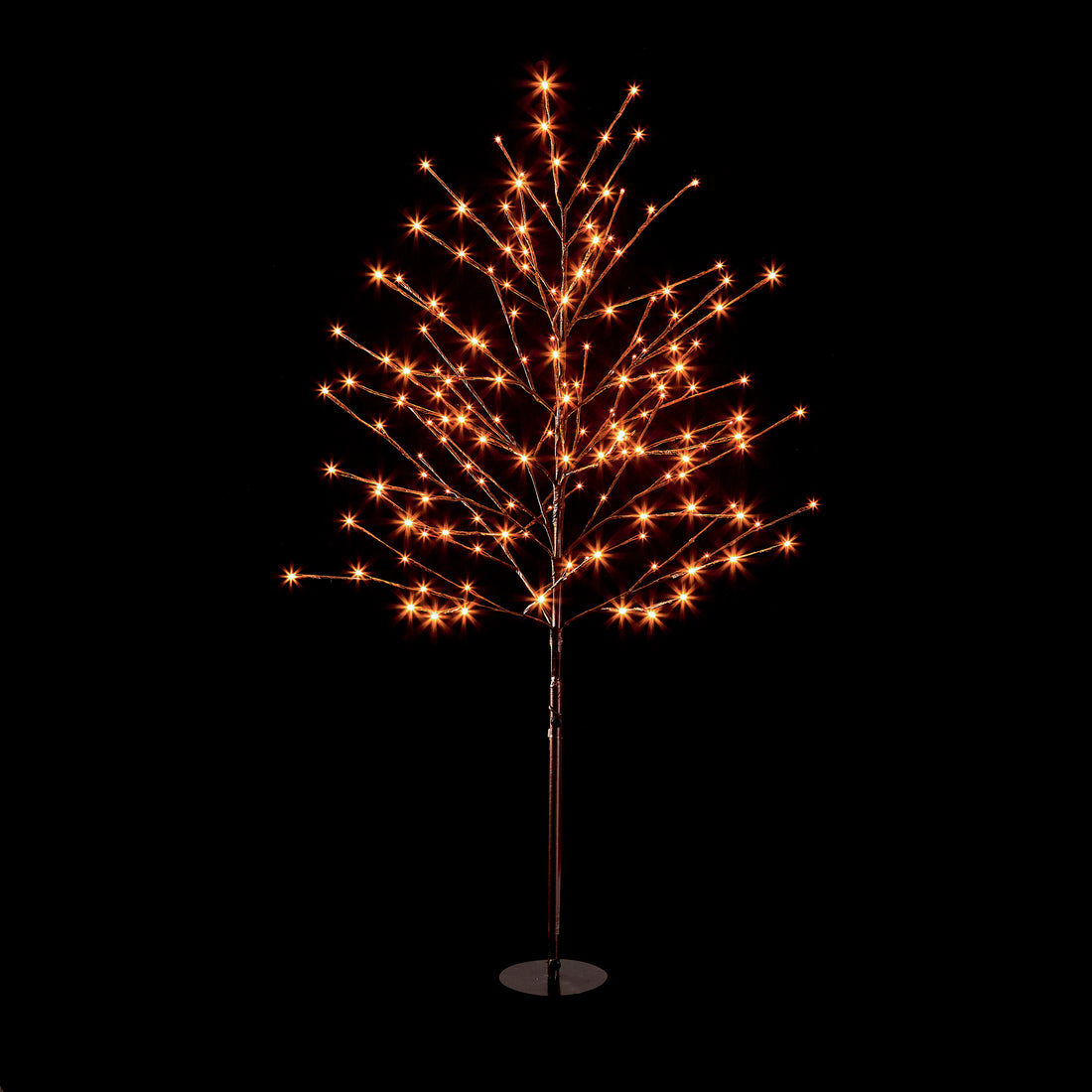 1.5m Lit Brown Tree with 168 Warm White LEDs