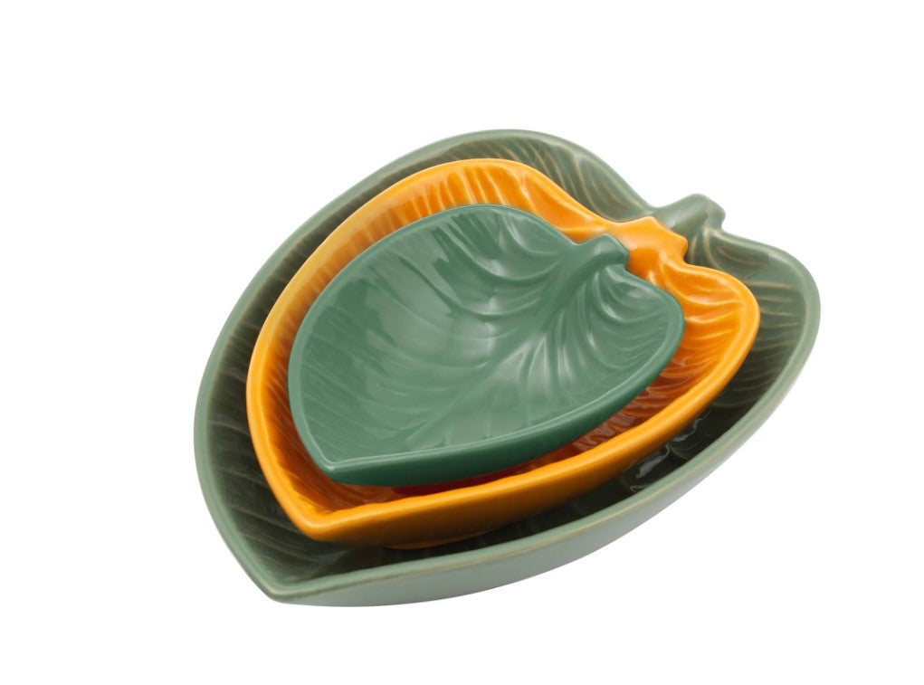Mason Cash In The Forest Set Of 3 Leaf Dishes