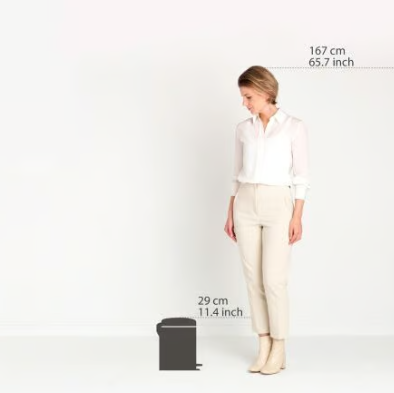Brabantia New lcon Pedal Bin Matt Black -5L