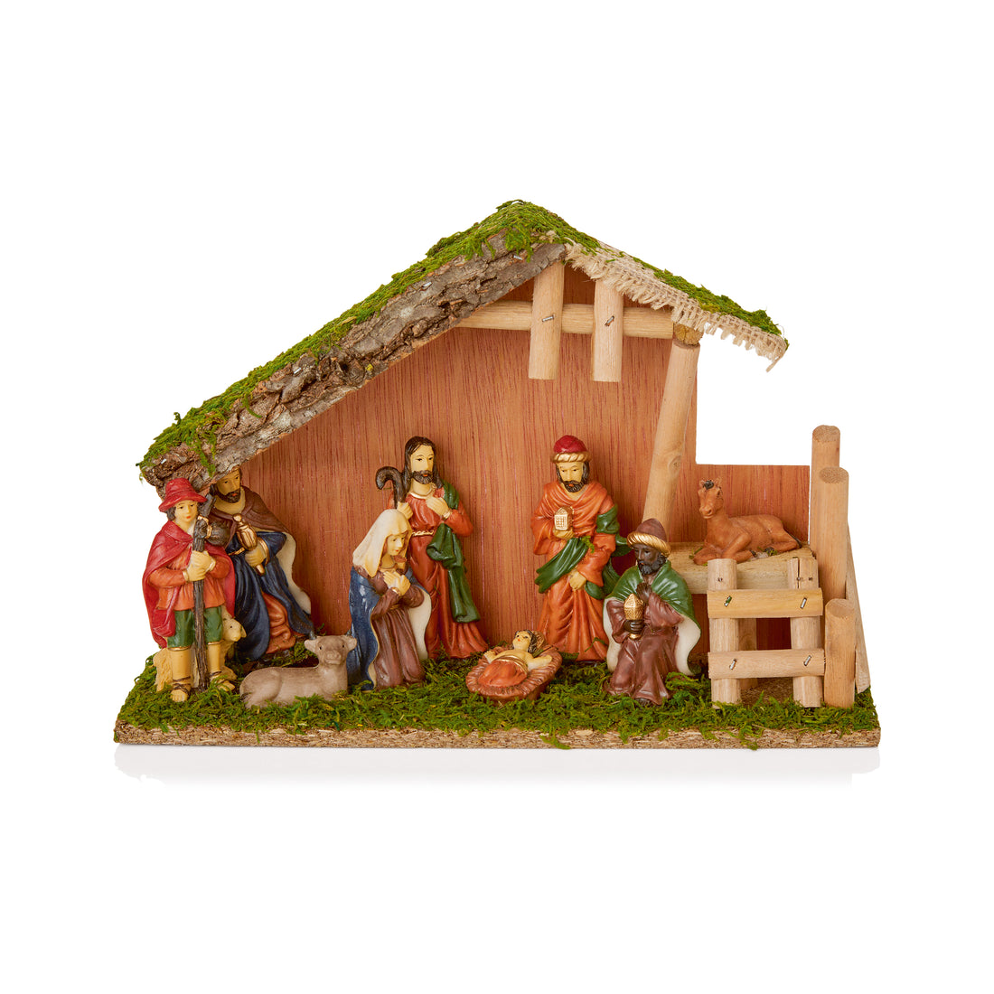 30cm Wooden Nativity Scene