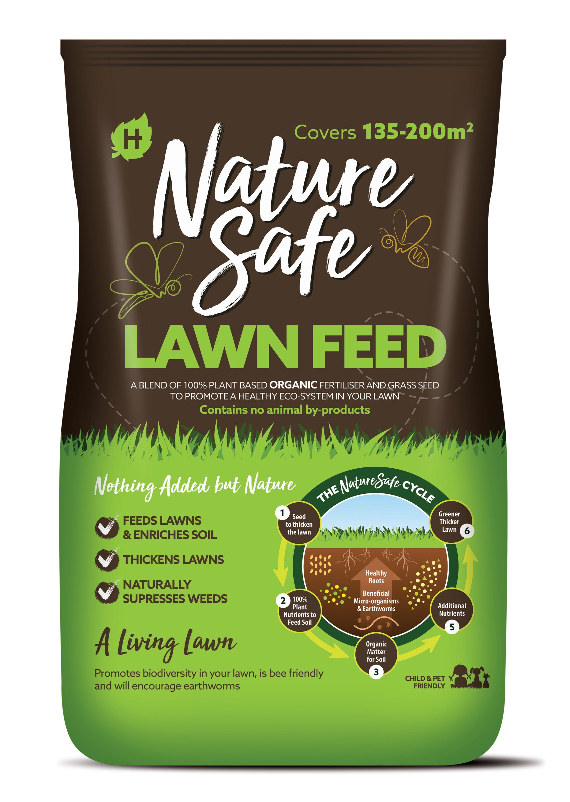 Nature Safe Organic Lawn Feed & Seed 10kg