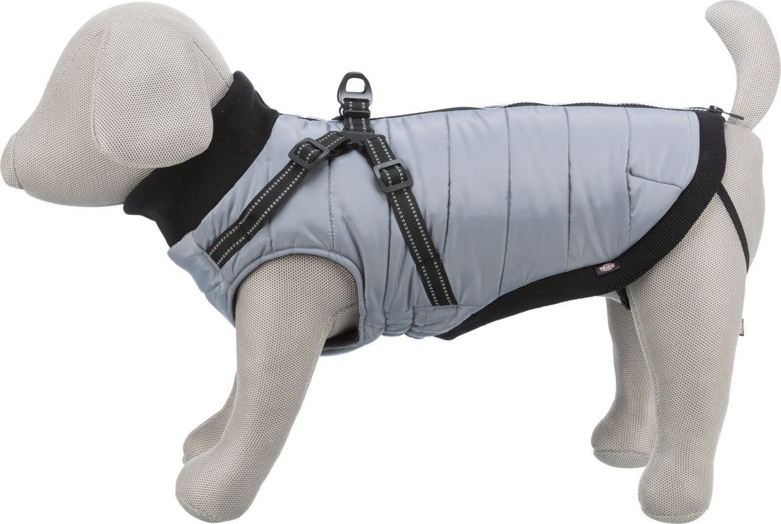 Trixie Pontis Coat with Harness Grey