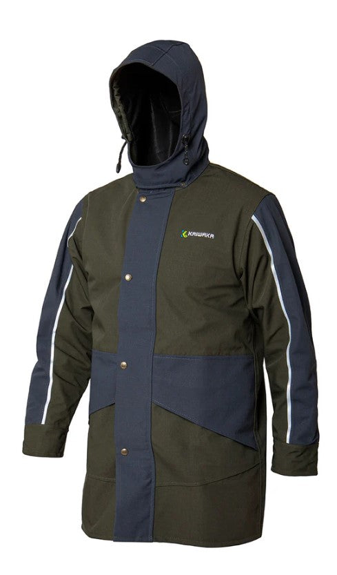 Kaiwaka Stormforce Waterproof Parka Jacket - Navy & Green