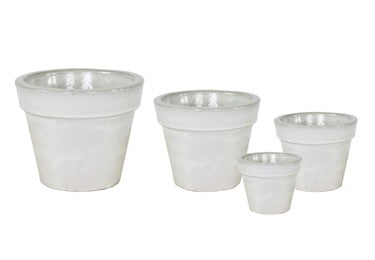 Glazed Basic Pot White