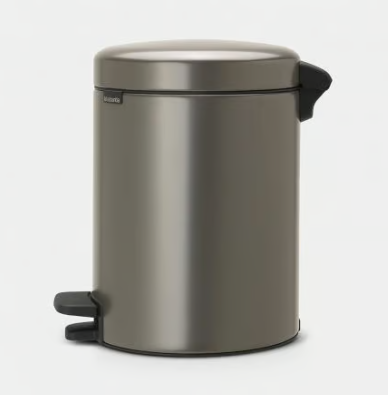 Brabantia New lcon Pedal Bin Platinum -5L