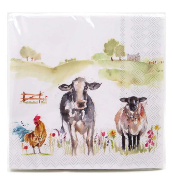 Farmyard Napkins Pack 20