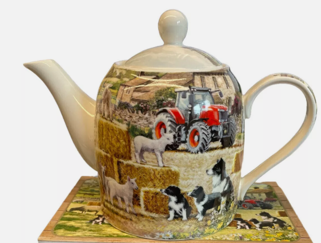 Collie and Sheep Teapot