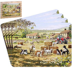 Collie and Sheep Placemat Set