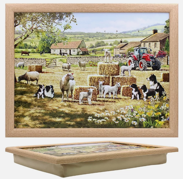 Collie and Sheep Lap Tray