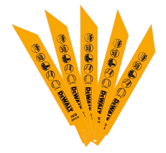 DeWalt 152mm Bi-Metal Recip Blade 5PK