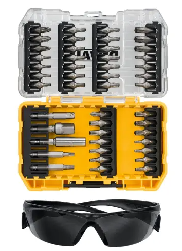 DeWalt 47PC Screw Driving Set + Safety Glasses