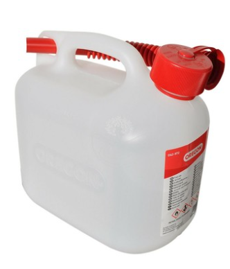 Oregon White 5L Fuel Can With Flexible Spout
