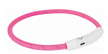 Flash light Band USB TPU NYL XS–S 35CM/7MM Pink (2)