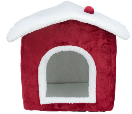 Trixie Xmas Nevio cave, square, 35 x 45 x 38 cm, white/red