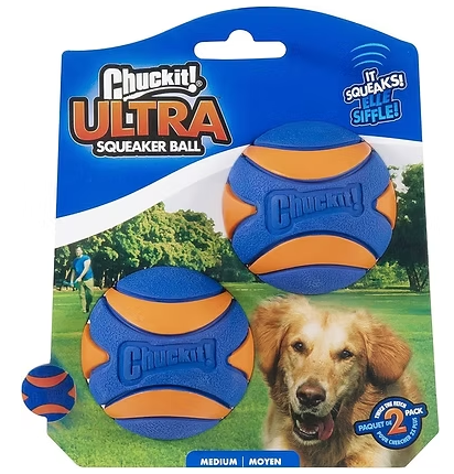 Chuckit! Ultra Squeaker Ball Medium 2 Pack