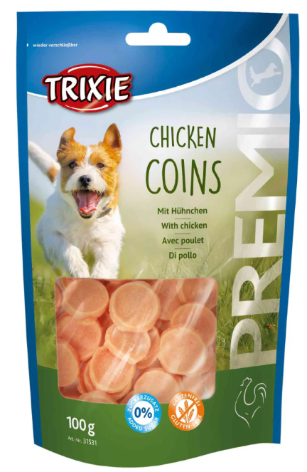Premio Chicken Coins Dog Treats 100g