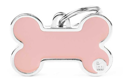 MY FAMILY Large Bone Pink ID Tag