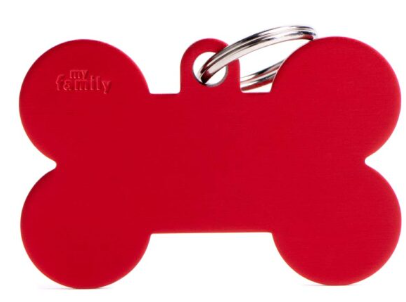 MY FAMILY XL Red Bone ID Tag