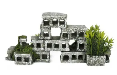 Classic Aquatics Medium Hollow Blocks With Plants