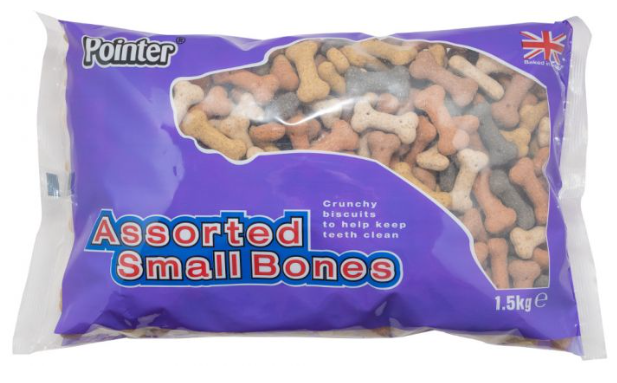Pointer Assorted Small Bones 1.5kg Bag