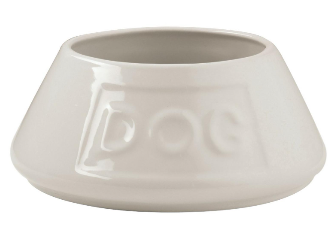 Mason Cash Cream Non tip Letter Dog Bowl 21cm