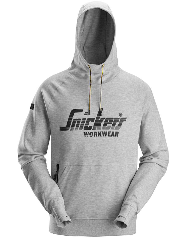 Snickers Logo Hoodie - Grey Melange