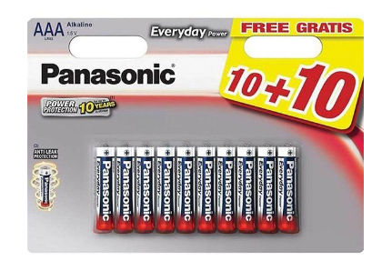 Panasonic Everyday Power AAA 10+10 Free