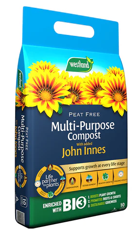 Westland Peat Free Multi Purpose Compost with John Innes Pouch - 10L