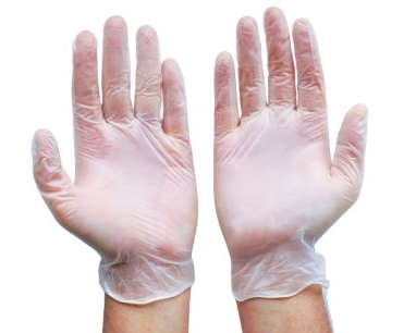 Disposable Vinyl Gloves Box 100ps Clear