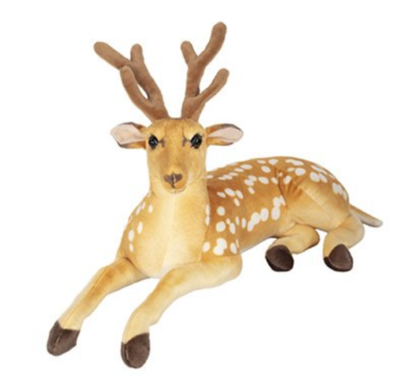 60cm Plush Lying Down Reindeer