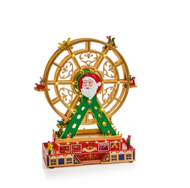 43cm Musical Turning Santa Fair Wheel