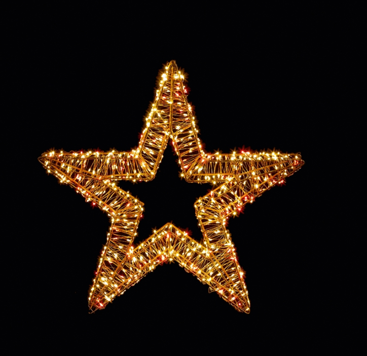 45cm Premier Rose Gold Star with 750 Red and Warm White LEDs