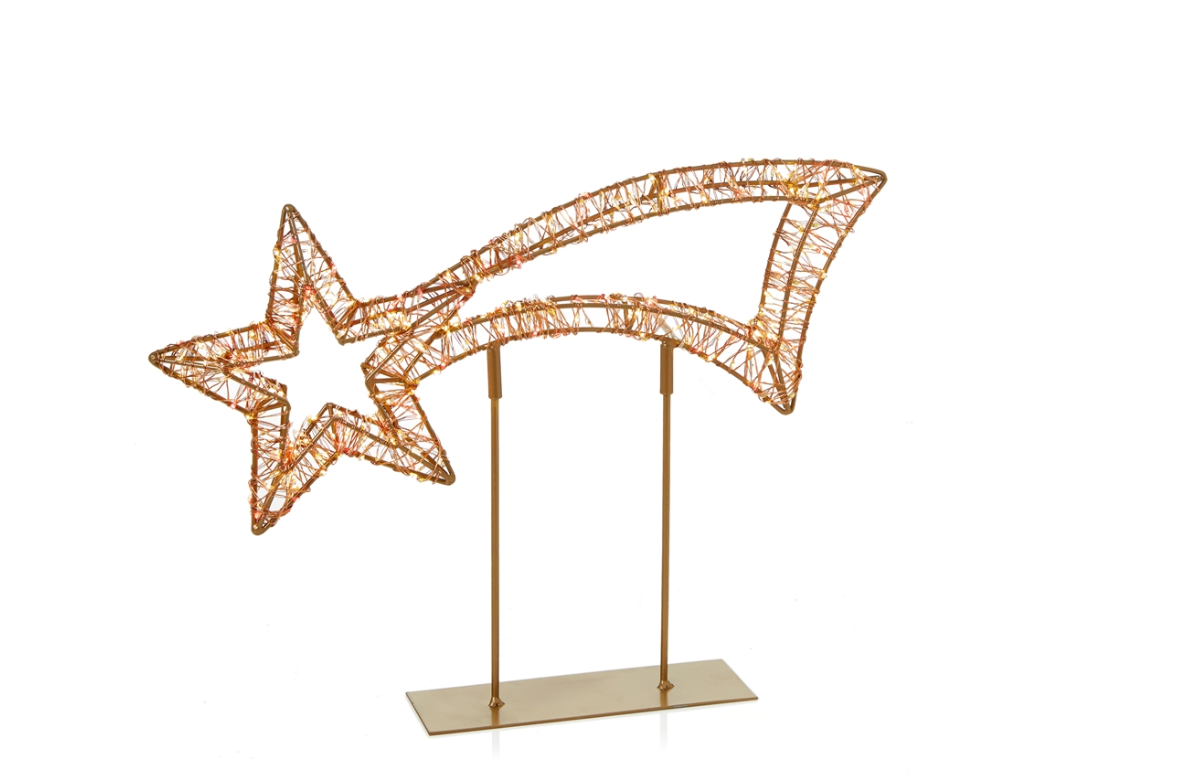 Premier Gold Table Top Shooting Star with 500 Red and Warm White LEDs (45cm)