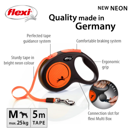 Flexi Neon Tape 5m Orange