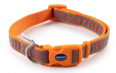 Ancol Reflective Bone Collar Orange
