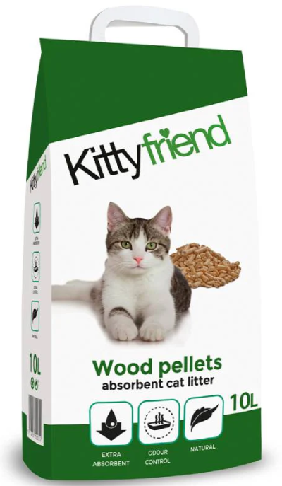 Kitty Friend Wood Pellet Cat Litter 30l