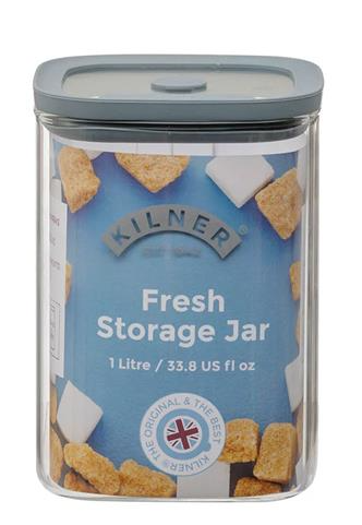 Kilner Fresh Storage Square Jar 1L