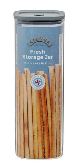 Kilner Fresh Storage Square Jar 2L